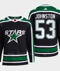 Wyatt Johnston 53 Reverse Retro 2.0 2022 Dallas Stars Black Jersey Pro Primegreen
