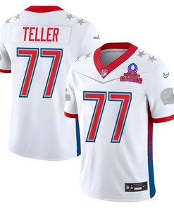 Wyatt Teller 77 Cleveland Browns Pro Bowl 2023 Patch Men Jersey - White
