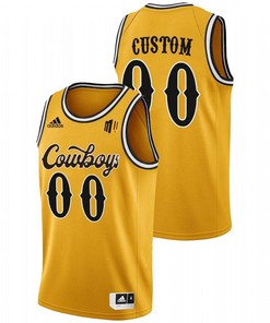 Wyoming Cowboys 2022 College Elite Basketball Men Custom Jersey - Gold