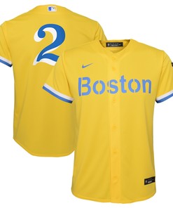 Xander Bogaerts Boston Red Sox 2021 City Connect Replica Player Jersey - Gold/light Blue Mlb Ver 1