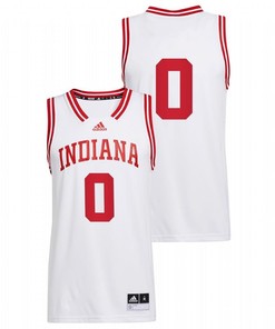 Xavier Johnson 0 White Indiana Hoosiers 2022 College Basketball Reverse Retro Jersey