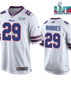 Xavier Rhodes 29 Buffalo Bills Super Bowl LVII Game Player Men Jersey - White Jersey