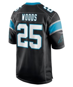 Xavier Woods Carolina Panthers Game Jersey - Black
