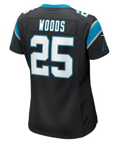 Xavier Woods Carolina Panthers Women's Game Jersey - Black