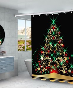Xmas Snowman Shower Curtain for a Festive Christmas Bathroom Decor