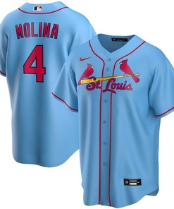 Yadier Molina #4 St Louis Cardinals 2020 Mlb Blue Jersey