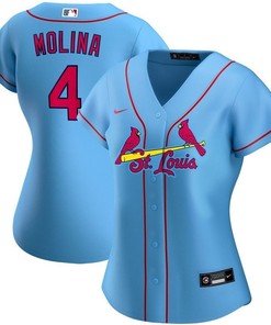 Yadier Molina #4 St Louis Cardinals 2020 Mlb Blue Womens Jersey