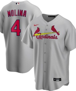 Yadier Molina #4 St Louis Cardinals 2020 Mlb Gray Jersey