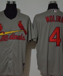 Yadier Molina #4 St Louis Cardinals 2020 Mlb Grey Jersey