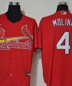 Yadier Molina #4 St Louis Cardinals 2020 Mlb Red Jersey