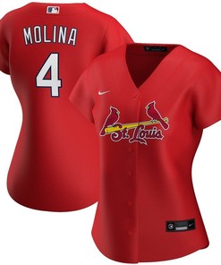 Yadier Molina #4 St Louis Cardinals 2020 Mlb Red Womens Jersey