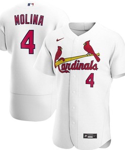 Yadier Molina #4 St Louis Cardinals 2020 Mlb White Jersey A3