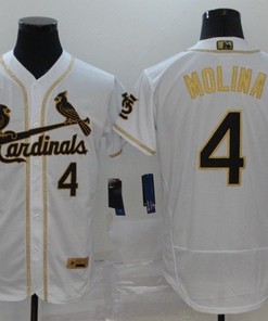 Yadier Molina #4 St Louis Cardinals 2020 Mlb White Jersey A5