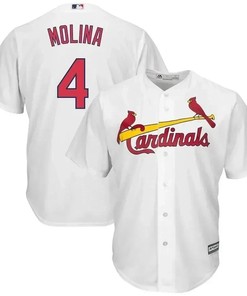 Yadier Molina 4 St. Louis Cardinals Big And Tall Cool Base Player Jersey - White
