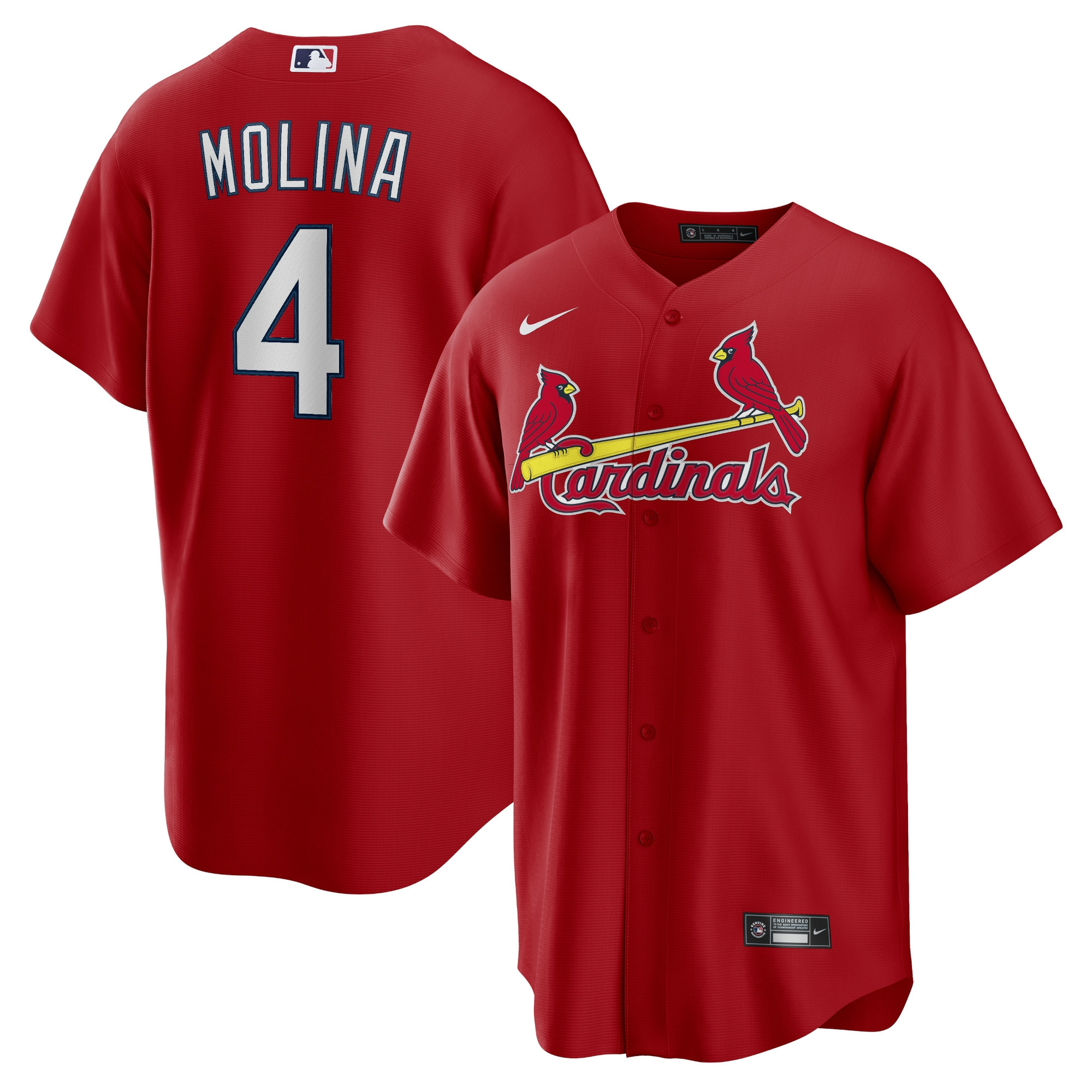 Yadier Molina St. Louis Cardinals Alternate Replica Player Name Jersey - Red Mlb