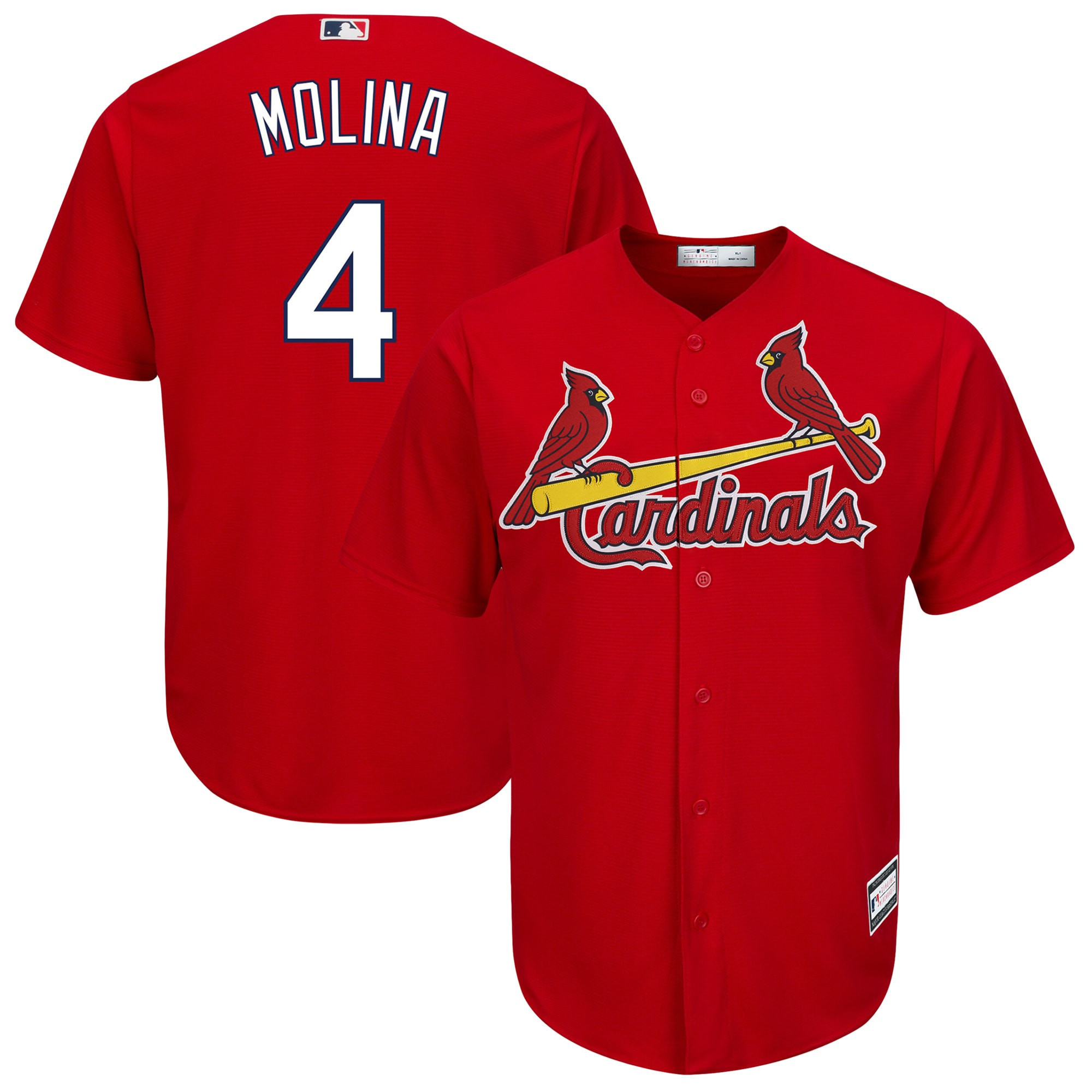 Yadier Molina St. Louis Cardinals Big & Tall Replica Player Jersey - Red Mlb