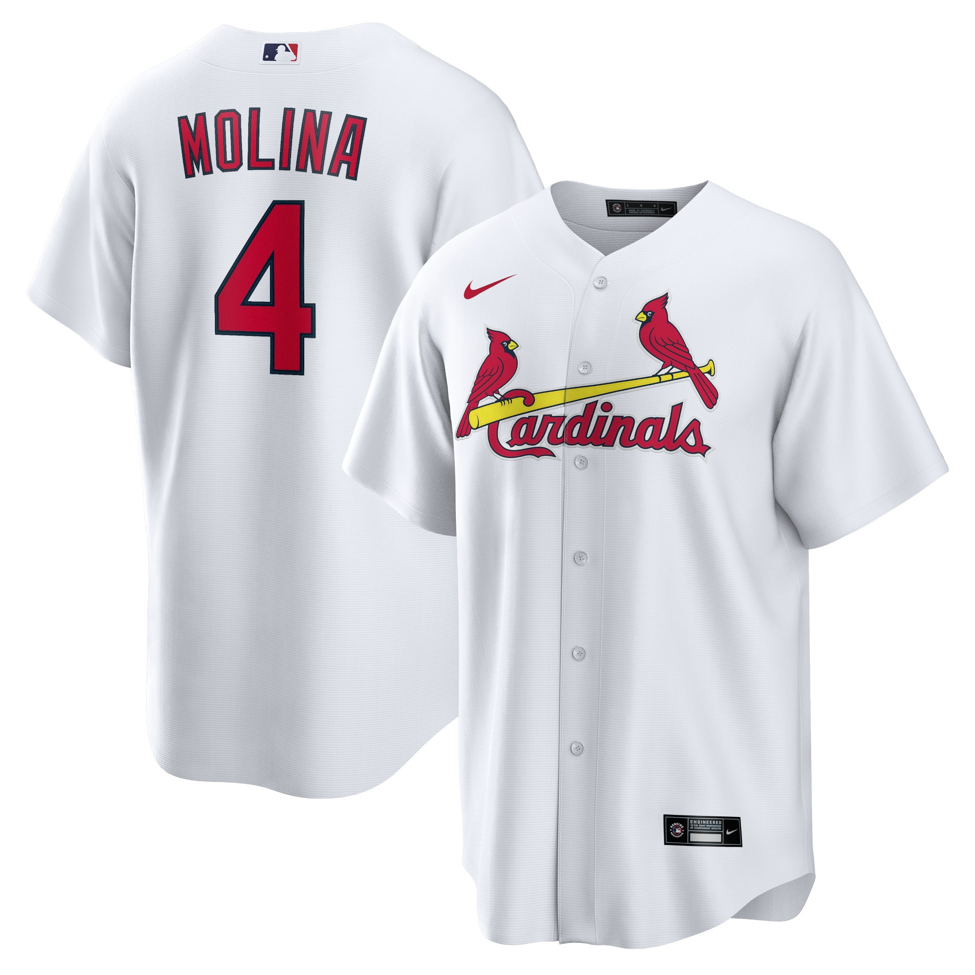 Yadier Molina St. Louis Cardinals Home Replica Player Name Jersey - White Mlb