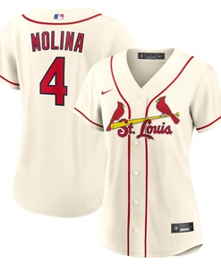 Yadier Molina St. Louis Cardinals Womens Alternate Replica Player Jersey - Cream Mlb