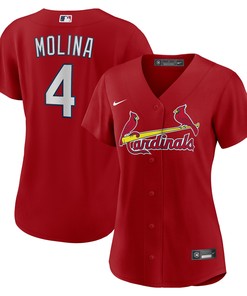 Yadier Molina St Louis Cardinals Womens Alternate Replica Player Jersey Red Mlb