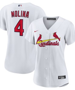 Yadier Molina St Louis Cardinals Womens Home Replica Player Jersey White Mlb Ver 1
