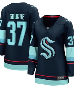Yanni Gourde Seattle Kraken Fanatics Branded Womens Home Breakaway Player Jersey - Navy Nhl