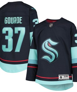 Yanni Gourde Seattle Kraken Home Premier Player Jersey - Deep Sea Blue Nhl