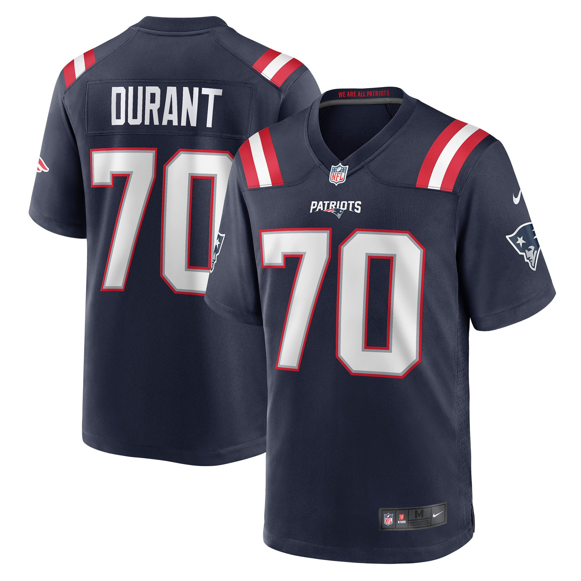 Yasir Durant New England Patriots Game Player Jersey - Navy Nfl