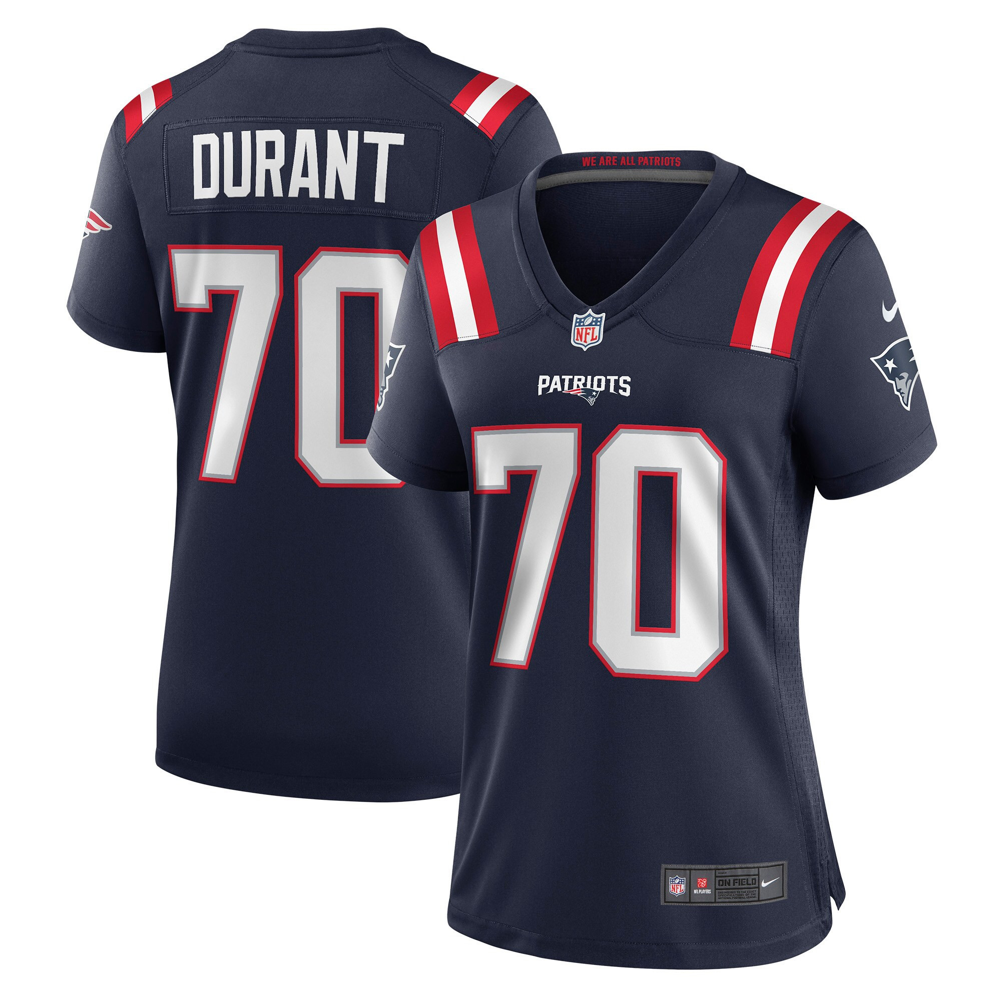 Yasir Durant New England Patriots Womens Game Player Jersey - Navy Nfl