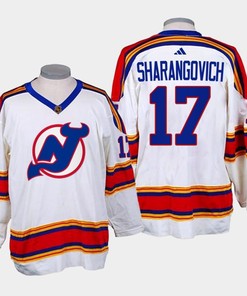 Yegor Sharangovich 17 New Jersey Devils 2022-23 Reverse Retro 2.0 White Jersey
