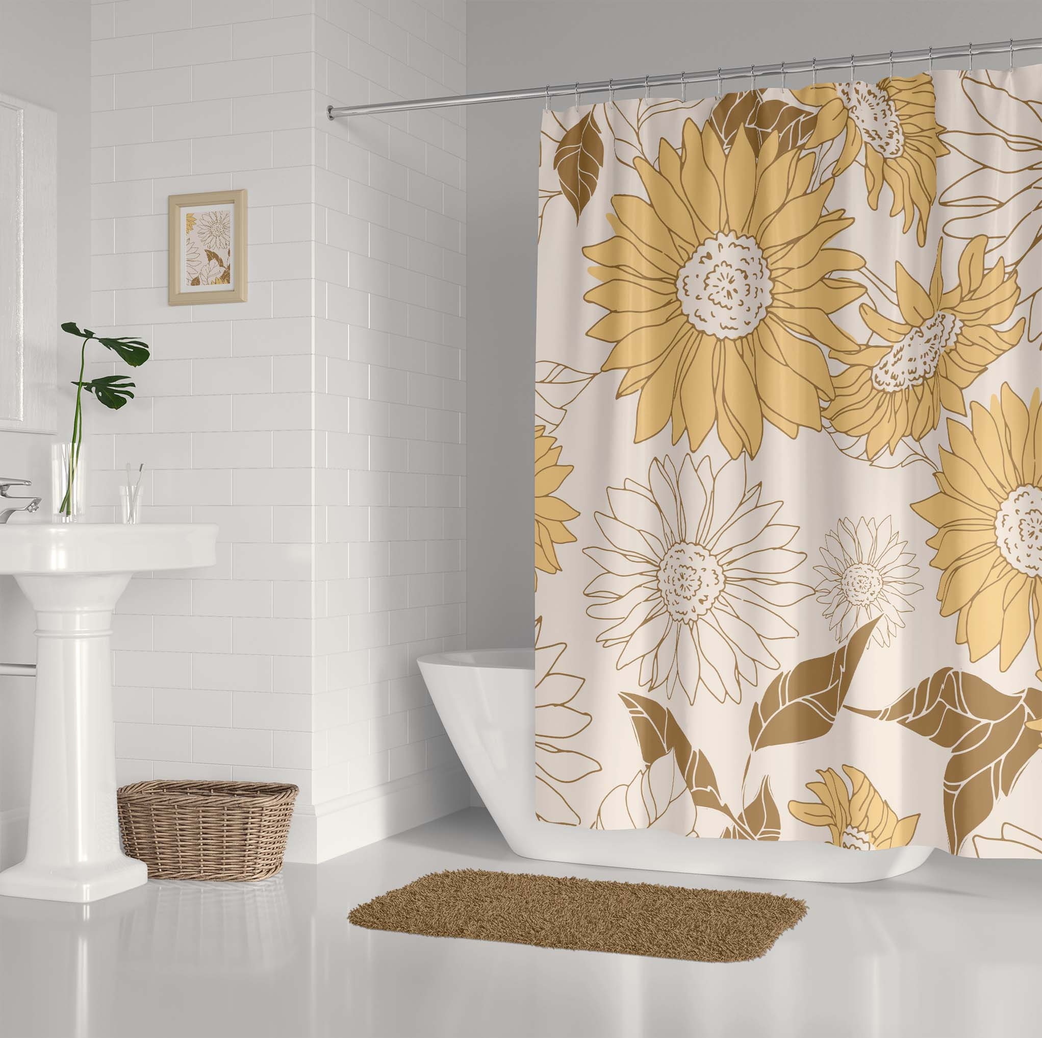 Yellow Daisies Shower Curtain for a Floral Touch in your Home Decor