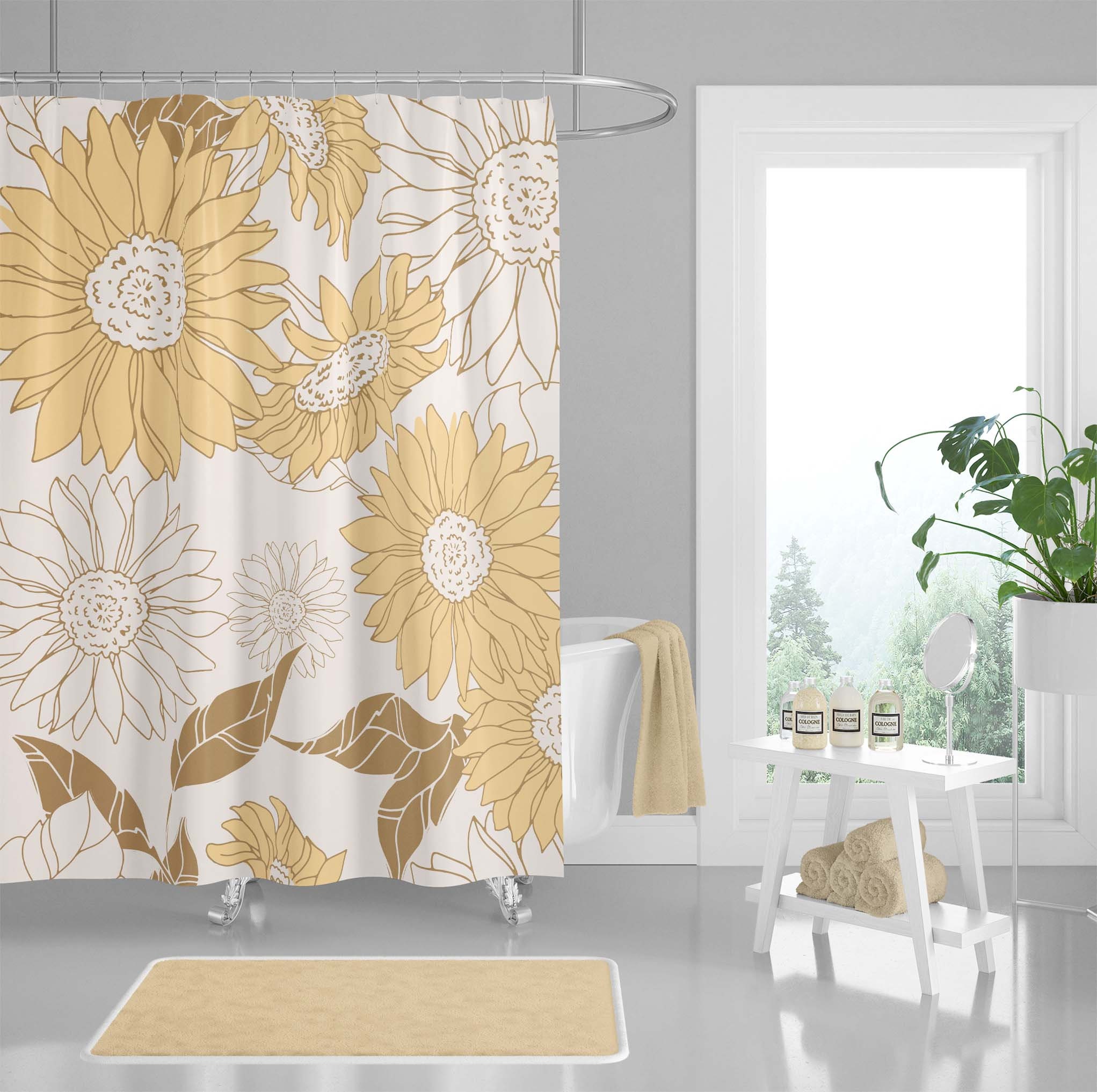 Yellow Daisies Shower Curtain for a Floral Touch in your Home Decor
