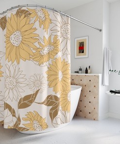 Yellow Daisies Shower Curtain for a Floral Touch in your Home Decor