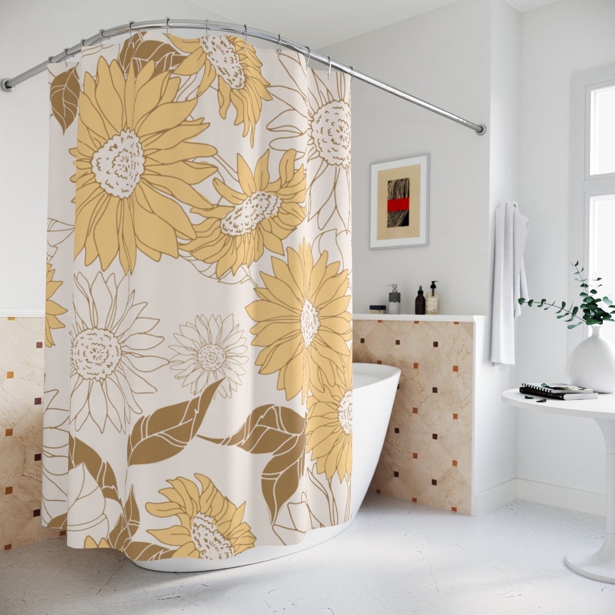 Yellow Daisies Shower Curtain for a Floral Touch in your Home Decor