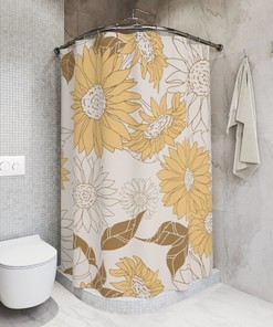 Yellow Daisies Shower Curtain for a Floral Touch in your Home Decor