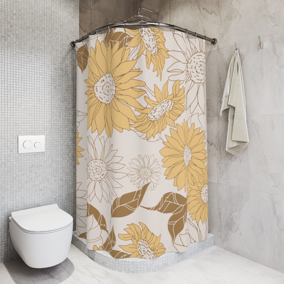 Yellow Daisies Shower Curtain for a Floral Touch in your Home Decor