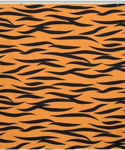 Yellow Tiger Stripes Shower Curtain for Home Bathroom Decor