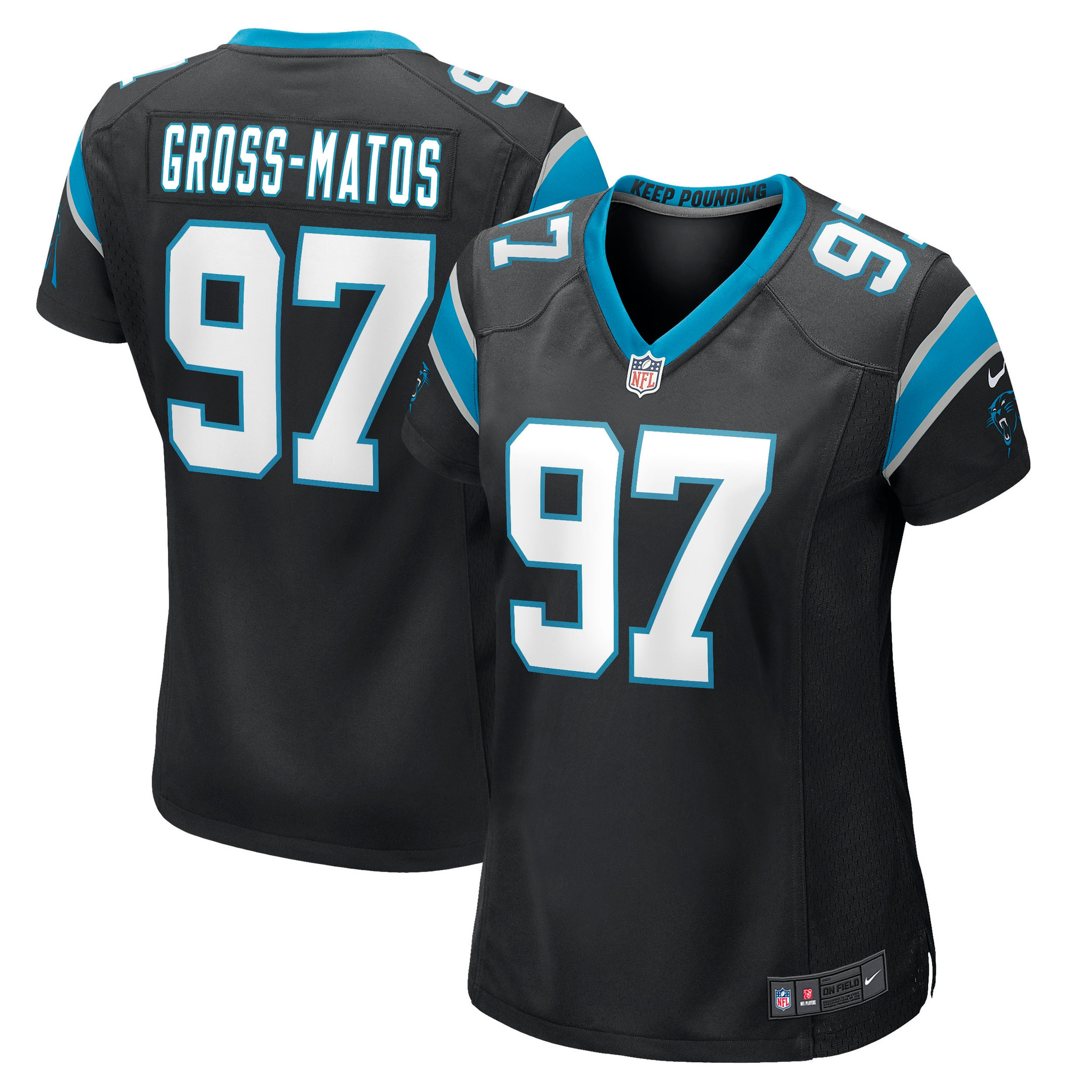 Yetur Gross-matos Carolina Panthers Womens Game Jersey - Black Nfl