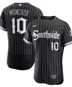 Yoan Moncada Chicago White Sox 2021 City Connect Authentic Player Jersey - Black Mlb