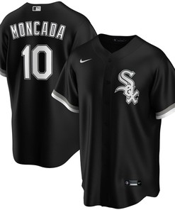 Yoan Moncada Chicago White Sox Alternate Replica Player Jersey - Black Mlb