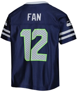 Youth 12th Fan Seattle Seahawks Game Jersey - College Navy