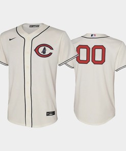 Youth 2022-23 Field of Dreams 00 Custom Chicago Cubs Cream Jersey