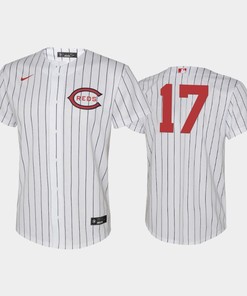 Youth 2022-23 Field of Dreams 17 Kyle Farmer Cincinnati Reds White Jersey
