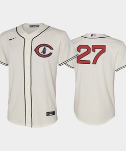 Youth 2022-23 Field of Dreams 27 Seiya Suzuki Chicago Cubs Cream Jersey