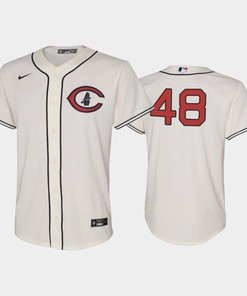 Youth 2022-23 Field of Dreams 48 P.J. Higgins Chicago Cubs Cream Jersey