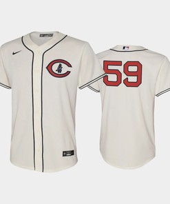 Youth 2022-23 Field of Dreams 59 Michael Rucker Chicago Cubs Cream Jersey