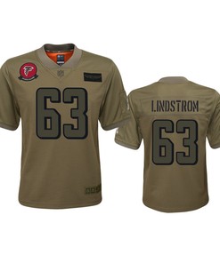 Youth Atlanta Falcons Chris Lindstrom Camo 2019 Salute To Service Jersey