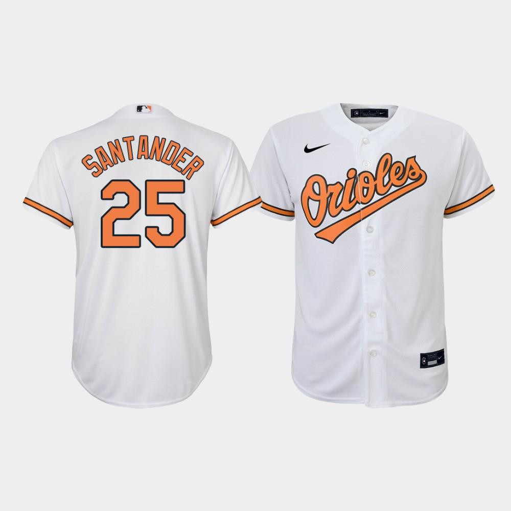Youth Baltimore Orioles Anthony Santander 25 White Home Jersey