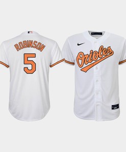 Youth Baltimore Orioles Brooks Robinson 5 White Home Jersey