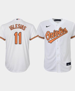 Youth Baltimore Orioles Jose Iglesias 11 White Home Jersey