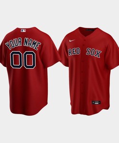 Youth Boston Red Sox 00 Custom Alternate Red Jersey